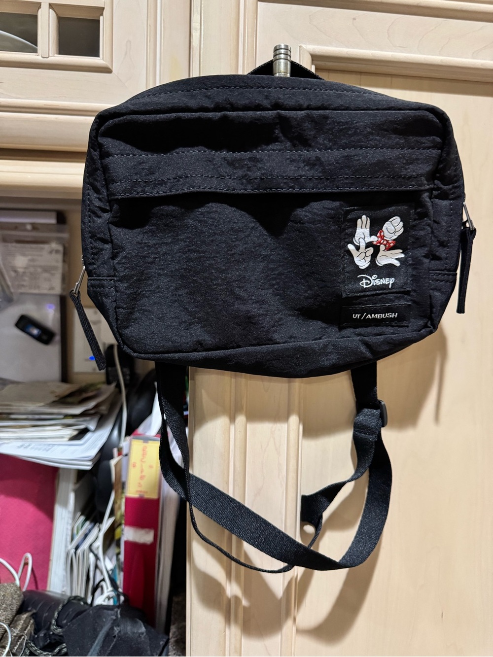 Uniqlo Black Disney Graphic Crossbody Bag